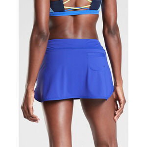 Athleta S yacht blue Tidal Skirt skort swim bathing suit bikini coverup vacation
